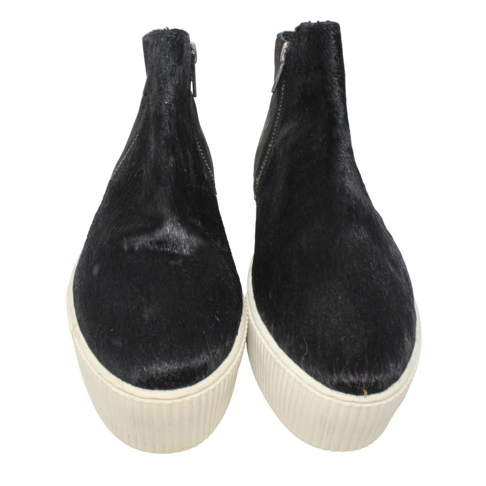 Maruti Sz 5.5M Black Calf Hair Platform Sneaker Boots Side Zipper Hidden Wedge - Picture 3 of 12